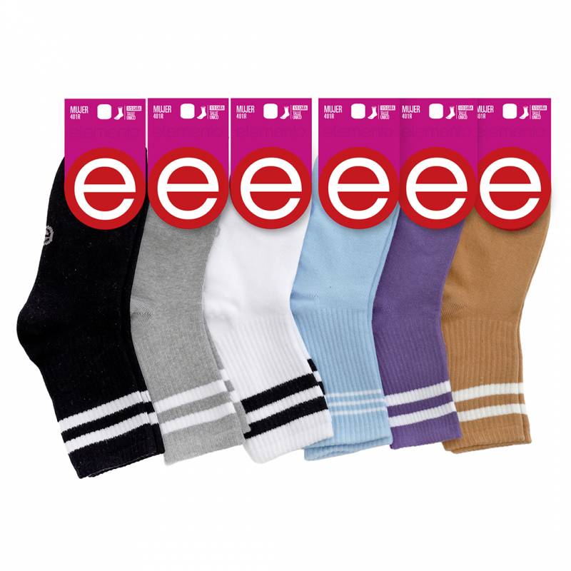 Soquete Alto Mujer x12